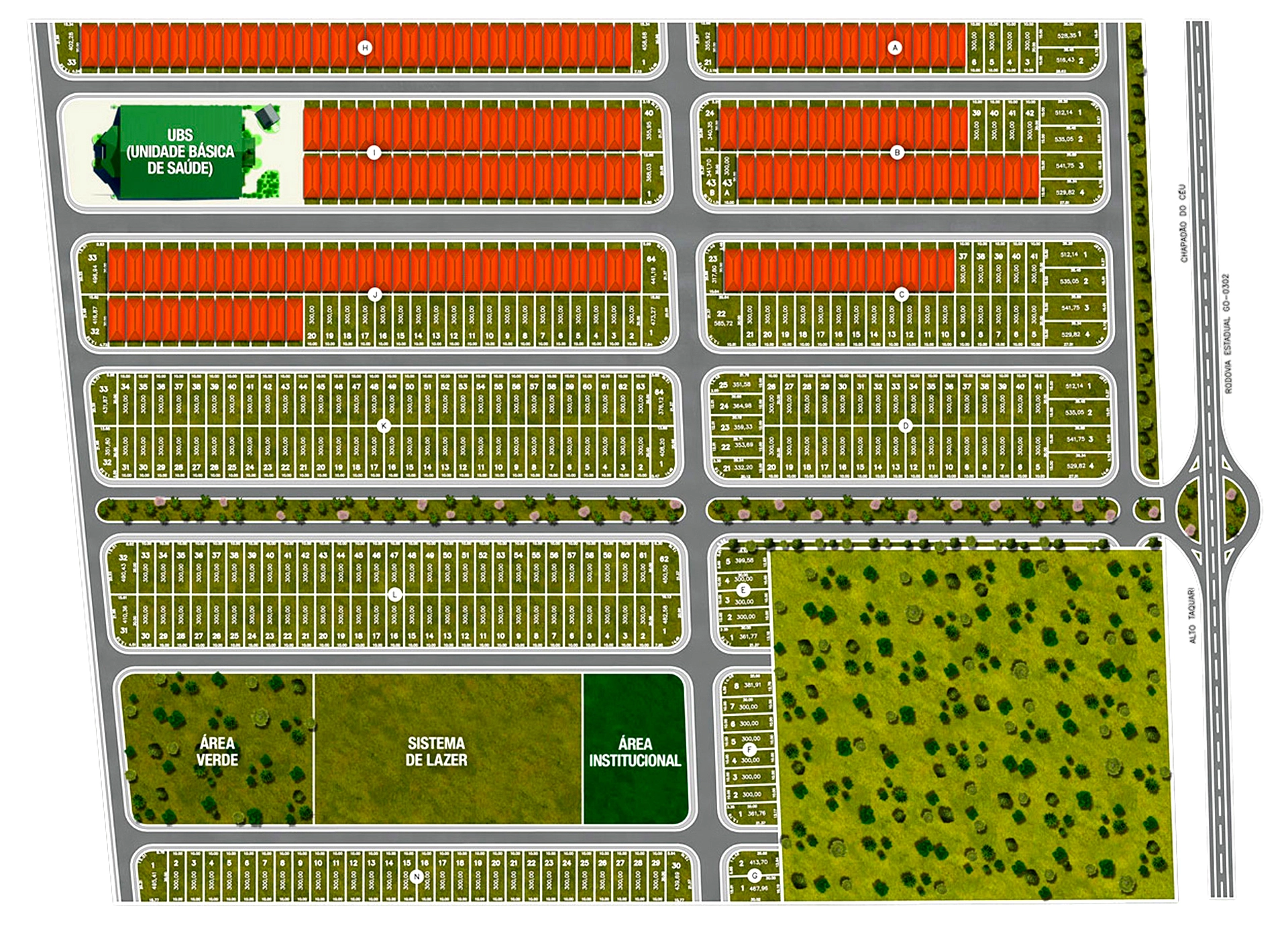 Mapa de localização de Residencial Campo Verde