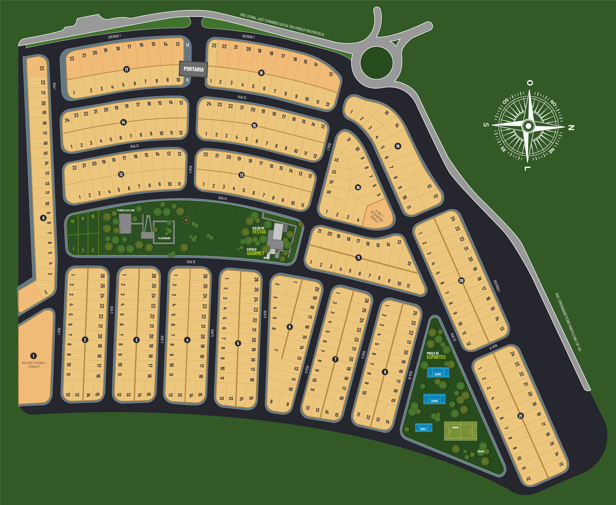Mapa de localização de Residencial Park Cambuí