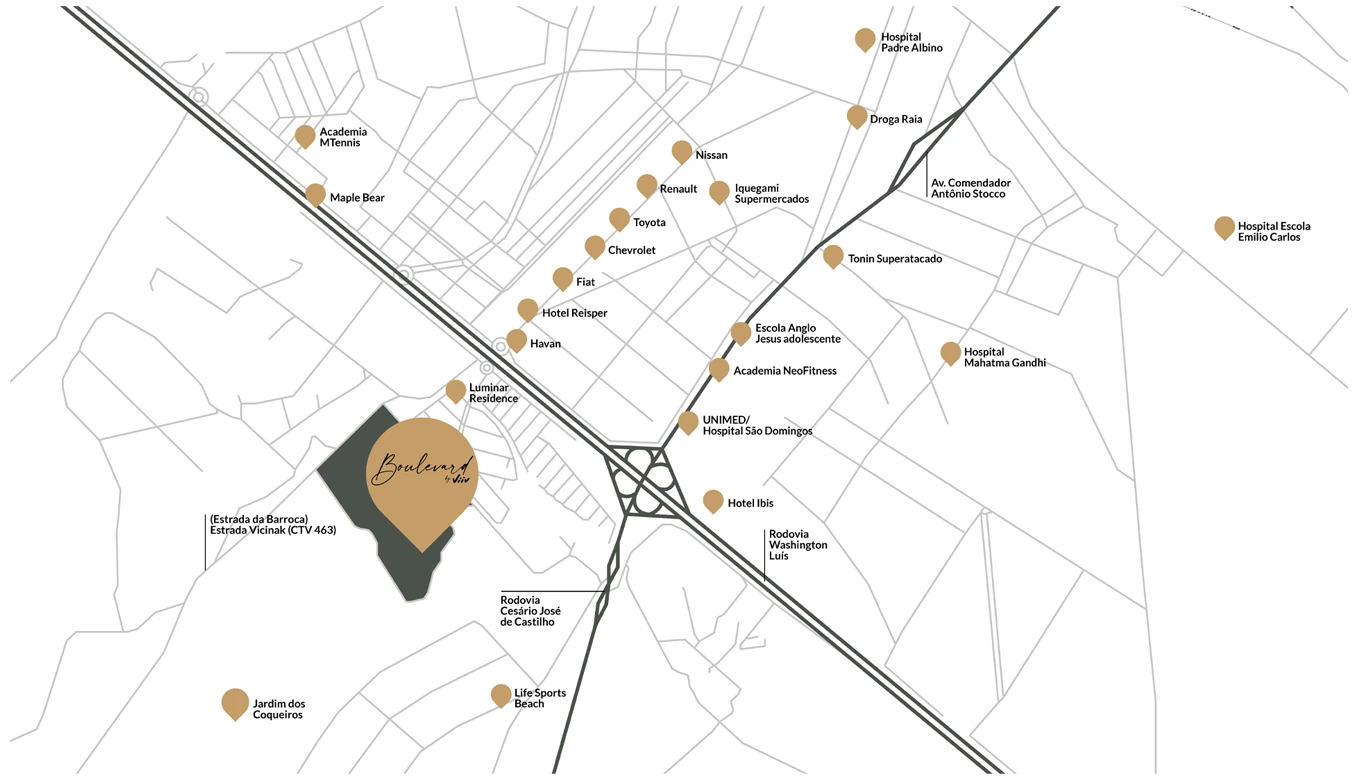 Mapa de localização de Boulevard by Viiv